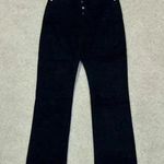 We Wore What NWT  high rise black button front crossover straight leg jeans Photo 0