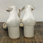 Betsey Johnson  Mel Sandal blingy diamond strappy block heel wedding white size 8 Photo 4