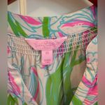 Lilly Pulitzer  Houston Top Ring the Bellboy Silk Sleeveless Tulips Pink Green XS Photo 1