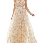 NEW City Studio Floral Dot Corset Maxi Gown in Light Yellow Size undefined Photo 0