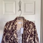 Mango MNG  XS Linen Blend Tropical Oversized Blazer Jacket Business Office NWT‎ Photo 8