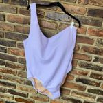 J.Crew New  Lilac Lavender Textured One Shoulder One-Piece Swim Bathing Suit 24 Photo 1