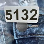 Evereve  The Ever Straight Jeans High‎ Rise Raw Hem Dark Wash Denim Size 26 Photo 8