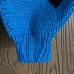 Stefano Vintage  International One Size Fits All Black and Blue Cow Neck Sweater. Photo 6