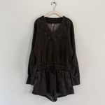 Free People Movement Intercept Washed Black Romper Size XS Photo 3