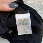 Wild Fable  Womens Small Black Silver Stud Bedazzled Plunging One Piece Swim Suit Photo 4