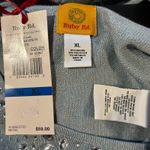 Ruby Rd. Sweater Top NWT Aqua Sparkling Metallic Rhinestones SZ XL Holidays Boho Blue Photo 7