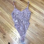 Mi Ami Lace Button Front Teddy Bodysuit Lilac Purple Adjustable Straps Layering Size M Photo 6