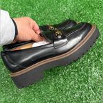 Sam Edelman Laurs Black Leather Loafers Shoes Women's 8.5 Black Platform Chunky Photo 13