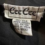 Vintage Cee Cee 1990s Y2K Black Sequin Sparkle Silk Cropped Vest Small Photo 14