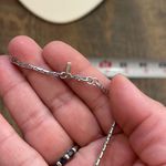 Monet Vintage  Choker Sliver Tone Statement Triangle V Shaped Photo 5