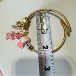 Pink Teddy Bear Love Heart Gold Boho Charm Bracelet One Size Stainless Steel Photo 7