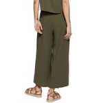 Mango Bow Culottes Ankle Pants Khaki Green XS Photo 4