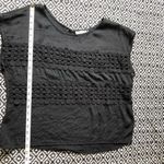 Black Lace Detail Boxy Top Beach Swim Cover Up Size M Photo 5
