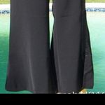 Cache Black UN-ZIP 32" LEG TO THIGH Pant Satin Seam Flair Flat Front NWT $138 Photo 9