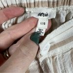 Aerie Cream Tan Striped Linen Blend Wide Leg Pants Photo 3