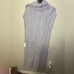 Free People New NWT Pirouette Knit Cowl Neck Long Tunic Sugar Cloud Combo wool Photo 5