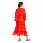 Alexis X Target Angel Sleeve Tiered Ruffle Midi Dress Size Medium Photo 1