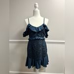 Twosisters the Label Lizzie Ruffle Off Shoulder Mini Dress Steel Blue 6 Photo 15