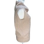 Sacoor Brothers Lambswool Sweater Vest Womens Large Beige Cable Knit Brown Photo 1