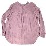 Sigrid Olsen  Linen Tunic Shirt Womens XL Purple Long Sleeve Collared Button Up Photo 8