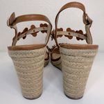 Kate Spade Tan Floral Espadrille Wedge Sandals Women’s Size 9 VGUC Photo 3