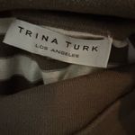 Trina Turk  | Taupe and Cream Striped Strapless Maxi Dress | S Photo 3