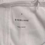 Everlane NWT  White Ribbed Short Sleeve Crew Neck Fitted T-Shirt S Photo 3