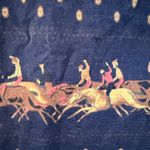 Herman Geist Womens Corduroy Blue Polka Dot Equestrian Print Midi Skirt Size 6 Photo 4