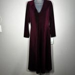 Madison Tara Long Sleeve V Neck A Line Midi Dress Size 8 Photo 2