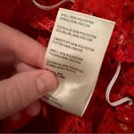 Free People Lolita Smocked Red Floral Long Sleeve Cropped Top Sz XS Photo 4