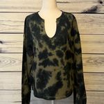Sanctuary Green & Black Tie Dye Organic Split Neckline Sweatshirt Photo 3