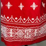 Sophie Max  red embroidered tassel tie front blouse Photo 4