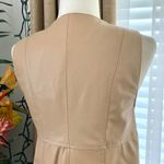 ZARA FAUX LEATHER MINI PINAFORE DRESS in Beige Photo 9