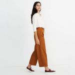 Madewell Double Front Pleated Wide-Leg Crop Pants in Burnt Sienna Size 2 Photo 3