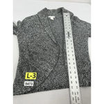 Womans Basic H & M Long Sleeve Open Front Sweater Small black White Gray Photo 4