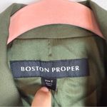 Boston Proper  Modern Double Breasted Blazer Military‎ Green Size 2 Photo 8