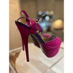 Shoedazzle  Pink & Purple Strappy Platform Heels - Size 9 Photo 1