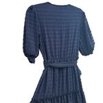 Lark + Grey L navy wrap puff sleeve cottagecore modest elegant midi dress Blue Size L Photo 7