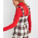 Aerie womens plaid ruffle flannel romper pajama size small Photo 4