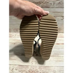 Skechers  Espadrille Sandals Size 7 Denim Floral Summer Silver Hardware Straps Photo 8