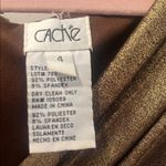 Cache  Luxe Golden Bronze Bandage Sheath Dress Bodycon Sexy Size 4 stretch Photo 3