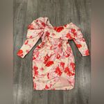 ASOS  Red Floral Off-Shoulder Mini Dress Photo 4