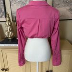 Camila Coelho Bardem Crop Top in Hot Pink Long Sleeve Size Small Photo 4