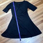 prAna Gray Nadia Wool Blend Lightweight Faux Wrap Front Dress Size small Photo 9