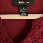 Style & Co Deep Scarlet Lace Dress | Size Large NWT Elegant & Flattering Photo 2