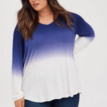 Torrid  Hoodie Super Soft‎ Lips Tie Dye Navy Blue Ombre Sz 2 (2X) Photo 0