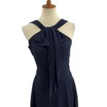 NWT Jenny Packham Midnight Blue Chiffon Halter Neck Sash Tie Knee Length Dress 4 Photo 1