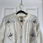 Vintage Mizaro Sara Cardigan Cottagecore Grannycore Doll Feminine Floral Sweater Pink Size M Photo 2