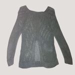 Ivanka Trump Sweater Black Medium Womens Open Crochet Knit Long Sleeve Photo 9